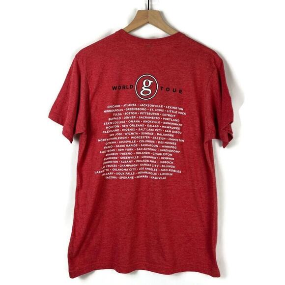 TUL Men's Garth Brooks World Tour "So Far" Tour T-Shirt Country Music Red Size S - Picture 2 of 7